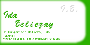 ida beliczay business card